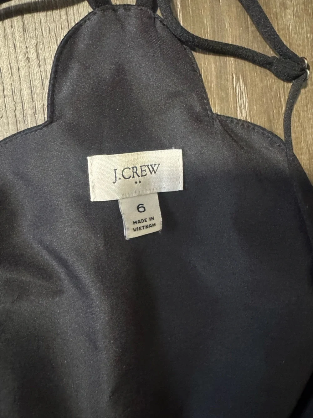 J. Crew Cami with Scalloped Trim in Black Size 6